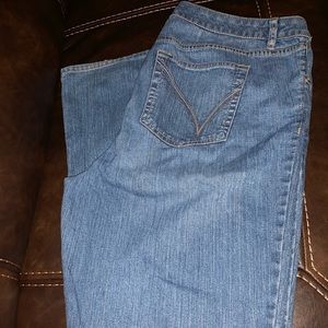 Venezia Yellow Triangle Stretch Flare Jeans 5 Avg